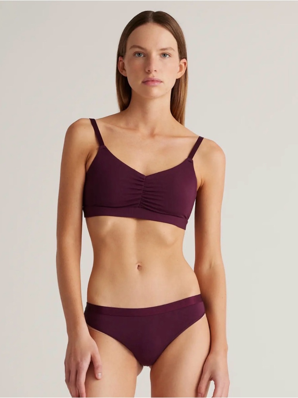 Quince- Micromodal Ruched Bralette (2-pack)
